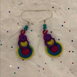 Authentic multi-color earrings